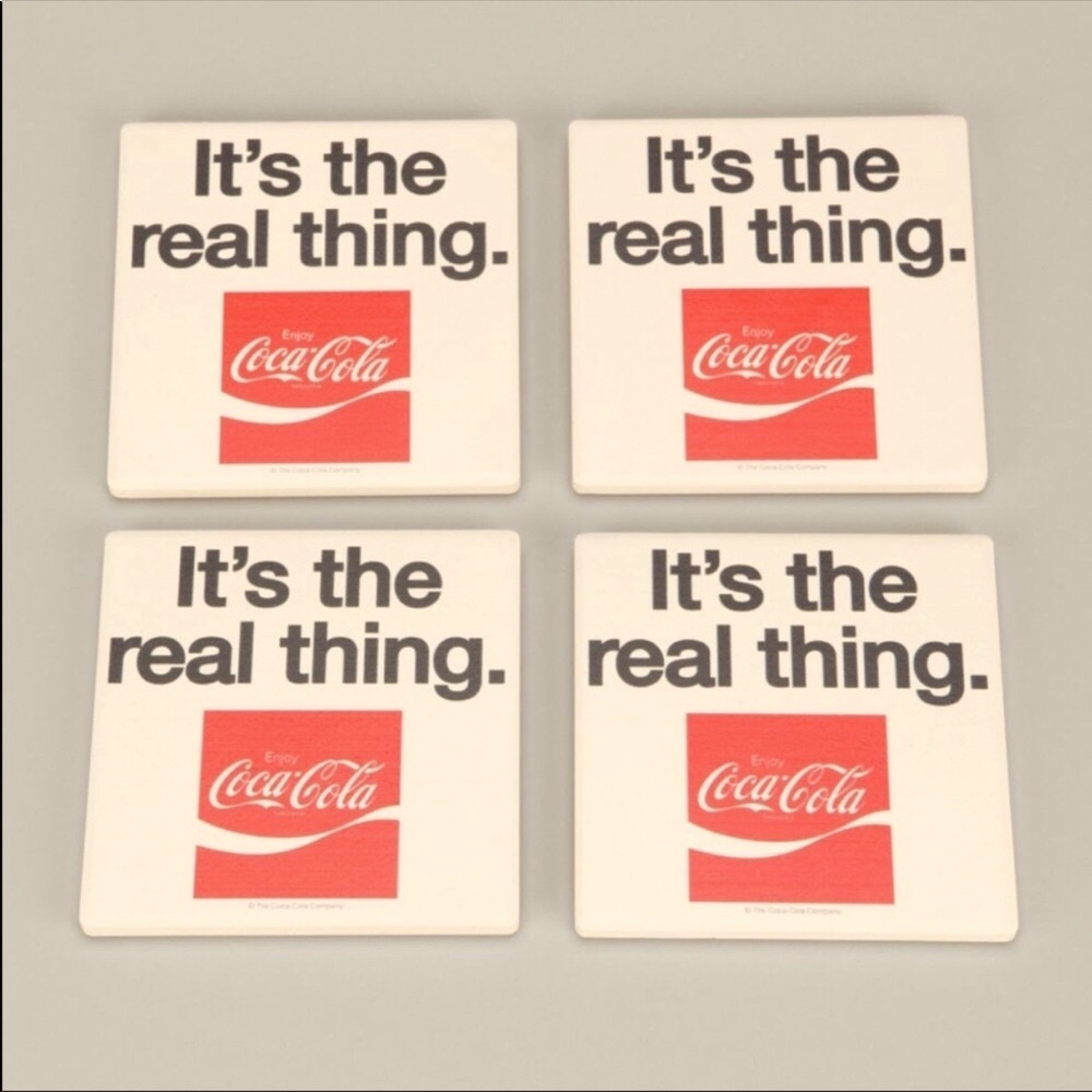 Rare Vintage Coke Coaster - Set Of 4